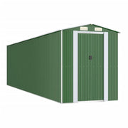 Casetta da giardino cabina ripostiglio casetta da esterno robusta casetta per attrezzi 192 x 772 x 223 cm acciaio zincato verde 02_0022368