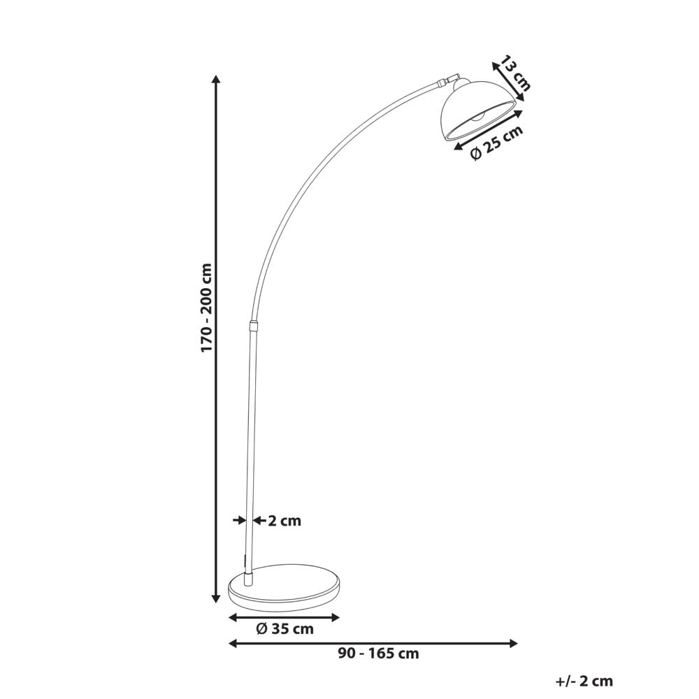 Lampada da terra a braccio struttura in metallo e paralume regolabile nero in stile moderno per soggiorno e camera da letto