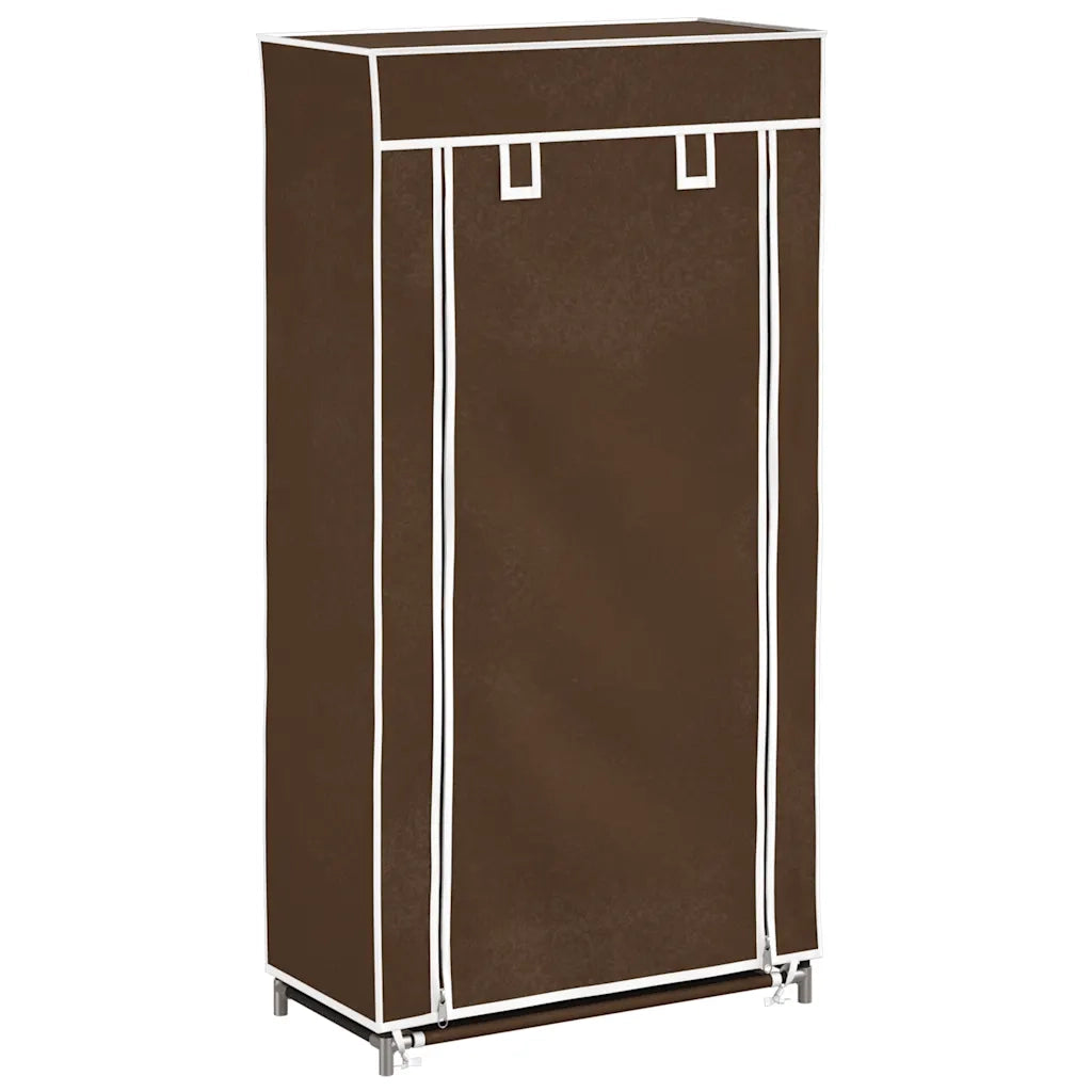 Scarpiera in Tessuto Richiudibile 58 x 28 x 106 cm Marrone 240504