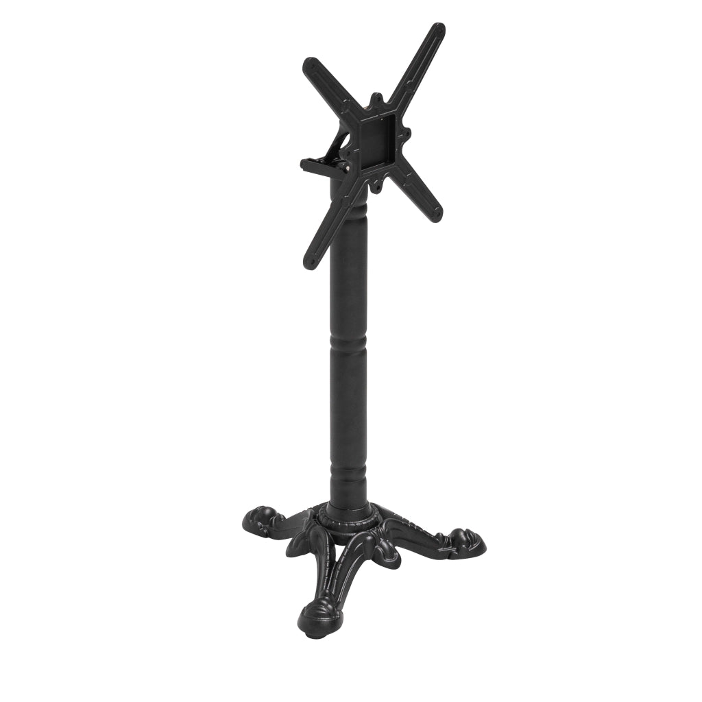 Oviala - Tavolo da pranzo 60 cm inclinabile marmo nero/argento e piede nero