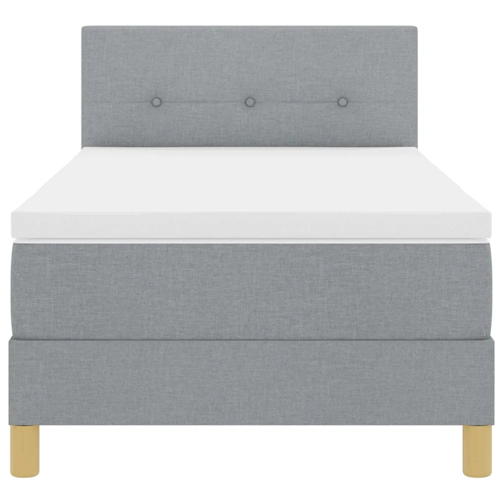 Letto a Sorgente LED Grigio chiaro 80 x 200 cm Tessuto 3342394
