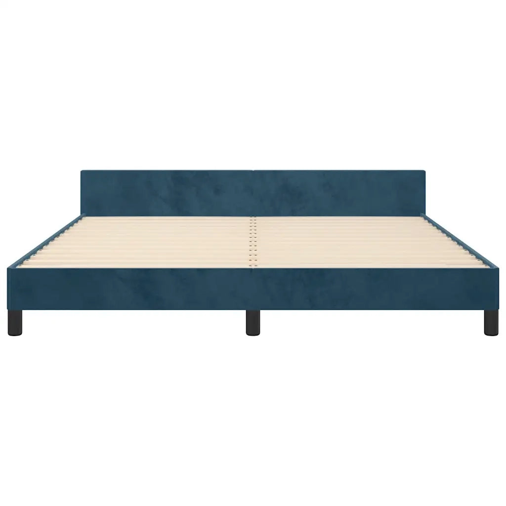 Giroletto con Testiera-Struttura Letto con testiera Blu Scuro 180x200 cm in Velluto 228435