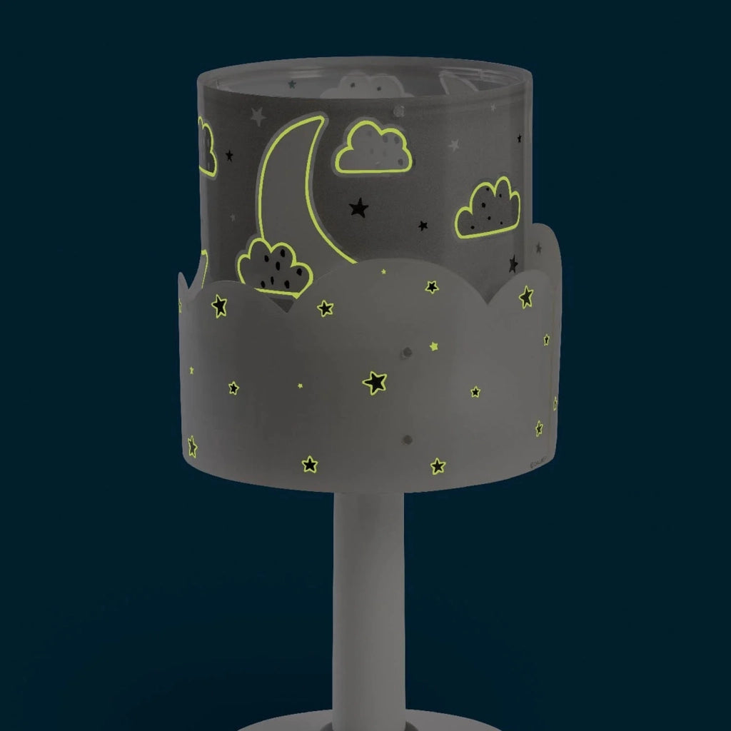 LÚZETE - LÁMPARA DE MESA INFANTIL NEW MOON E14 GRIS