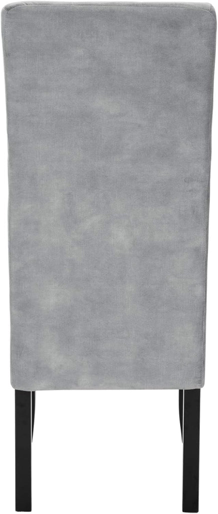 Sedie Sala da Pranzo per Cucina Ristorante Sedia Imbottita con Schienale senza Braccioli Velluto Grigio Chiaro BH294hgr-2