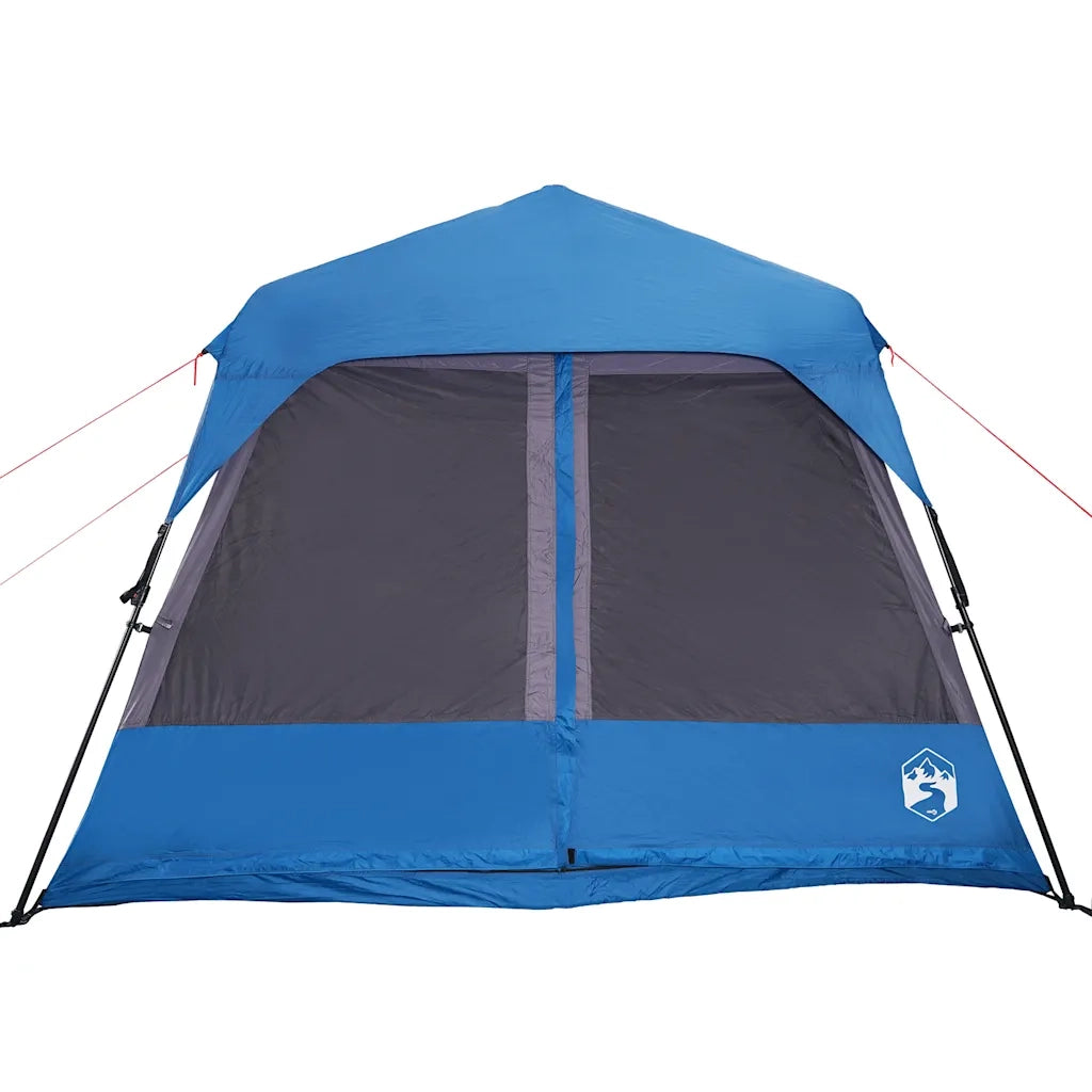 Tenda Campeggio 9 Persone-Tenda per Escursionismo Blu Rilascio Rapido Impermeabile