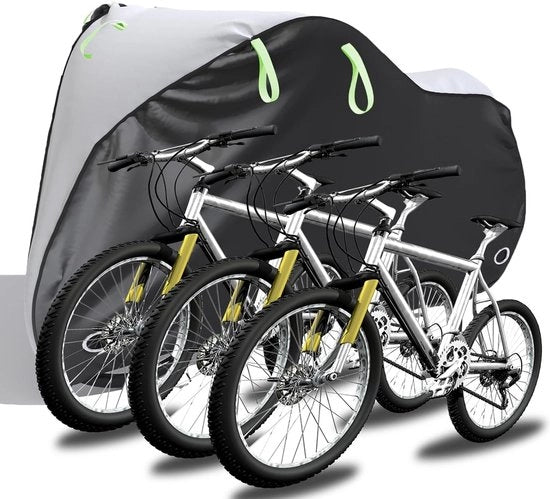 Sottocoperta acqua XXXL - Copertura per bicicletta di alta qualità per e-bike e bicicletta pieghevole - Protezione da pioggia con sacchetto - Copertura per bicicletta 1 2 3 per bicicletta da trasporto
