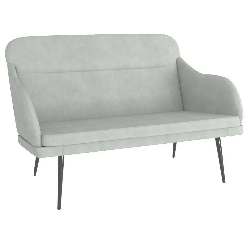 Panca Grigio Chiaro 110x76x80 cm in Velluto CFW3875430