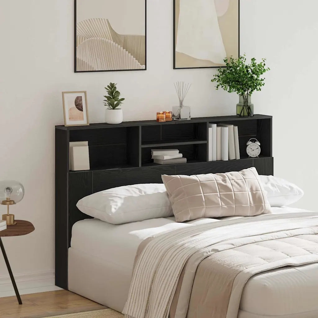 Testata del letto Rovere Nero Legno ingegnerizzato 862753