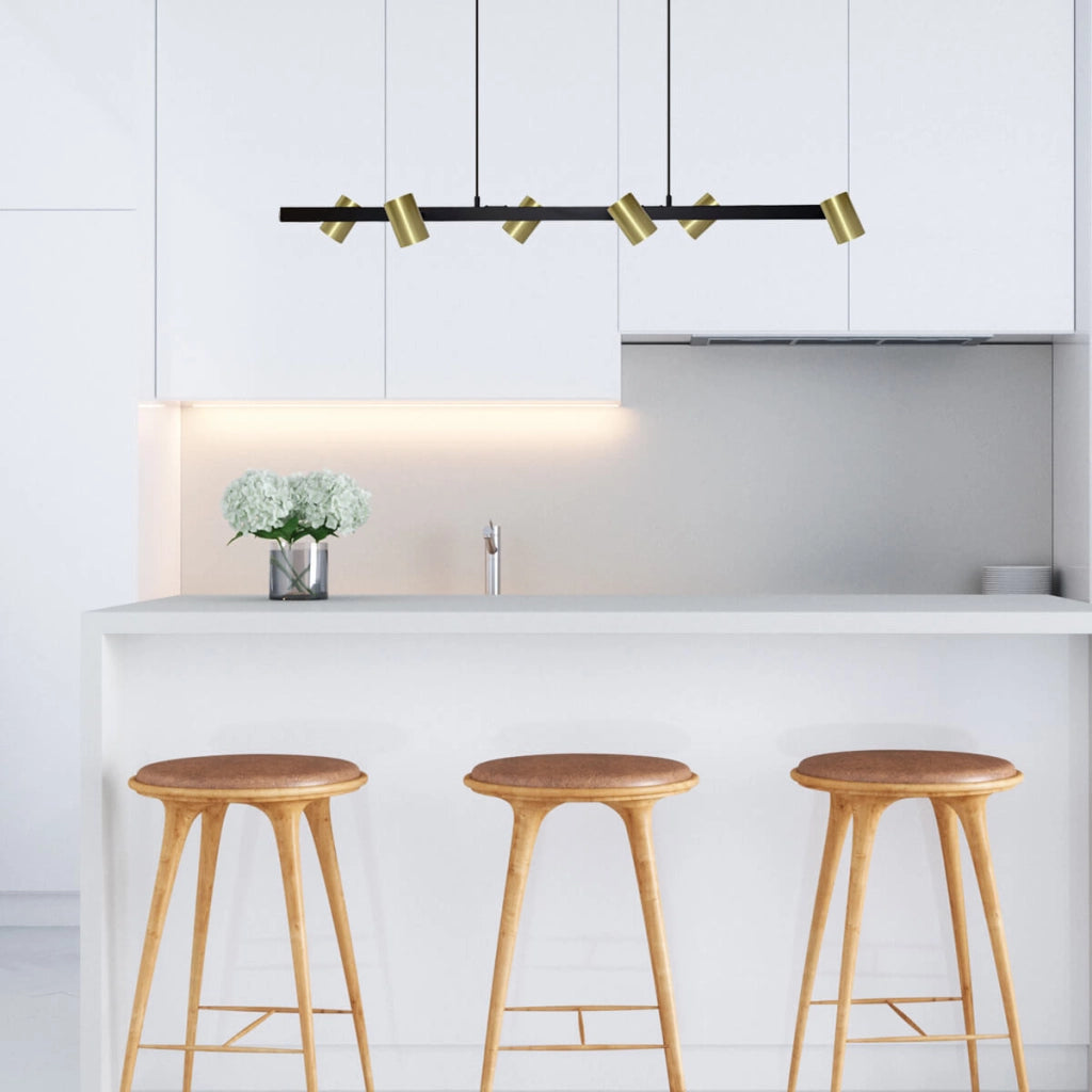 Lampada a sospensione Snow 6xGU10 oro/nero Light Prestige