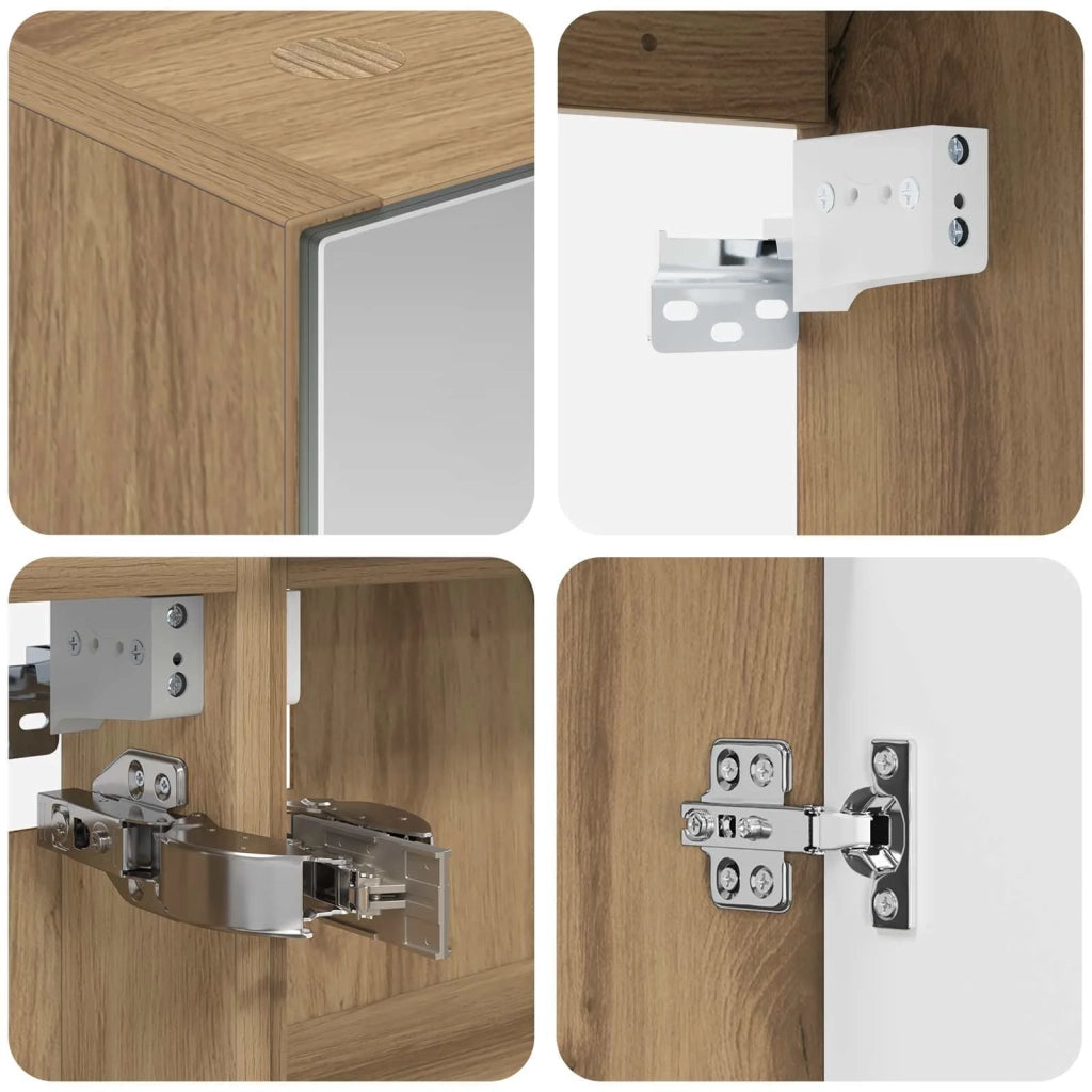 Set di Armadi da Bagno 5 pcs Rovere Artigianale 3406518