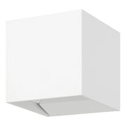 Applique Esterno Contemporanea Calpino 3 Alluminio Bianco Vetro Led