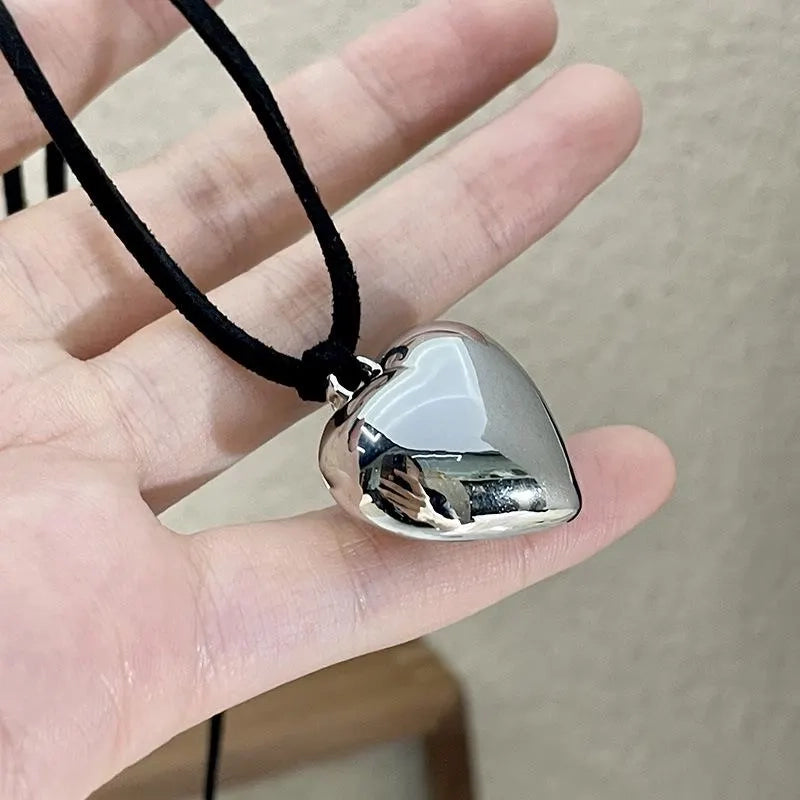 Collana a cuore con perline fatta a mano: catena lunga con ciondolo, regalo di compleanno