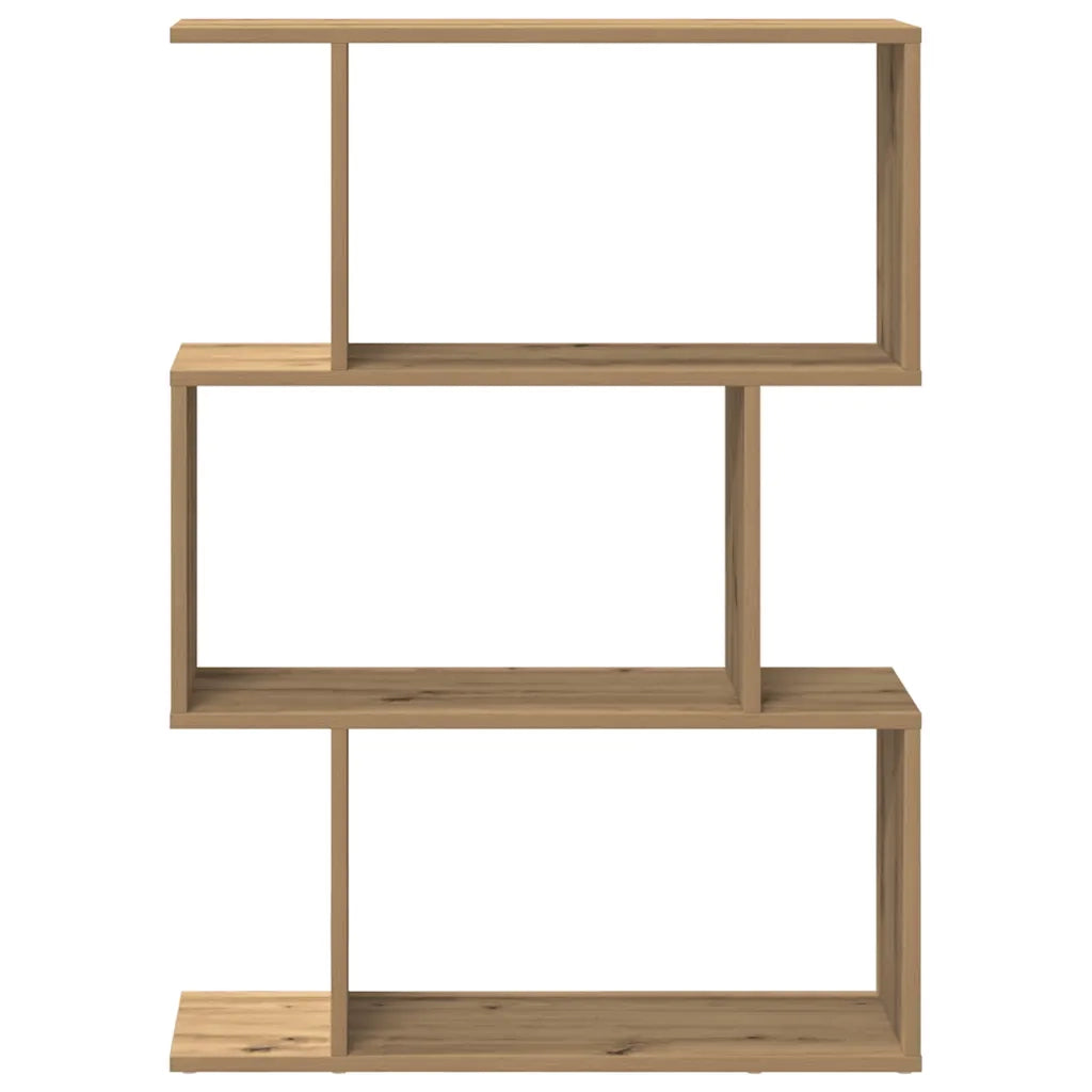 Libreria 3 Ripiani Rovere Artigianale 70x24x97 cm Truciolato 858119