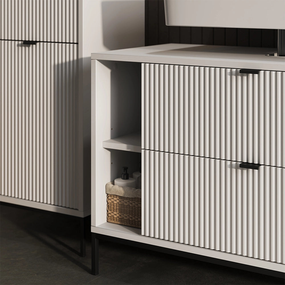 Vicco Set di mobili da bagno Bianco 2 parti