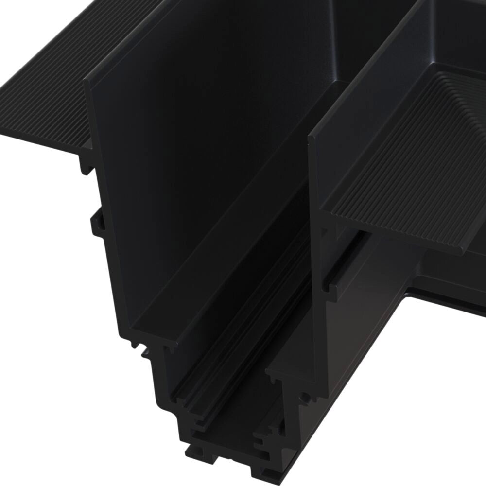 Accessorio Binario Da Incasso Moderno Con Spessore 8,5Cm Angolo Alluminio Nero