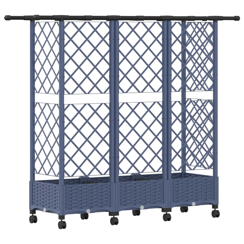 Letto Rialzato con Griglia e Tetto Grigio 164 x 40 x 127 cm PP 3423122