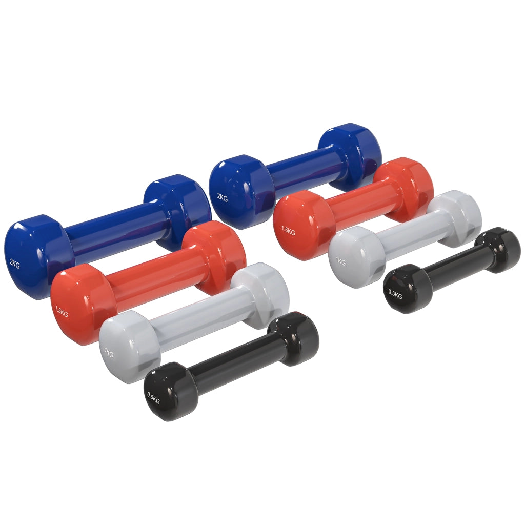 Set manubri 10 Kg ¨C zephmum ¨C 4 coppie 0.5/1/1.5/2 Kg con valigetta metallo PU