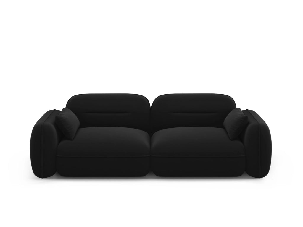 Cosmopolitan Design - Divano modulare "Sydney" 3 posti in velluto nero 