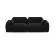 Cosmopolitan Design - Divano modulare "Sydney" 3 posti in velluto nero 