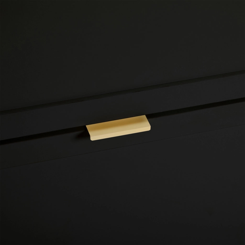 OKWISH Scarpiera con 4 Ribalte e Ripiani Aperti, Ripiani Regolabili, per Ingresso, 110 x 24 x 90 cm, Nera