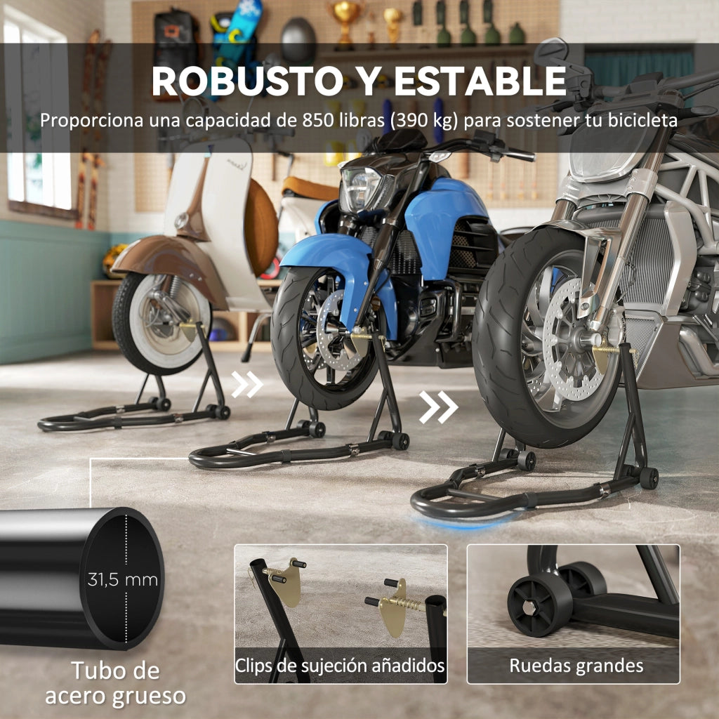 Supporto per moto con ruote ¨C Zephmum ¨C Nero 390 kg