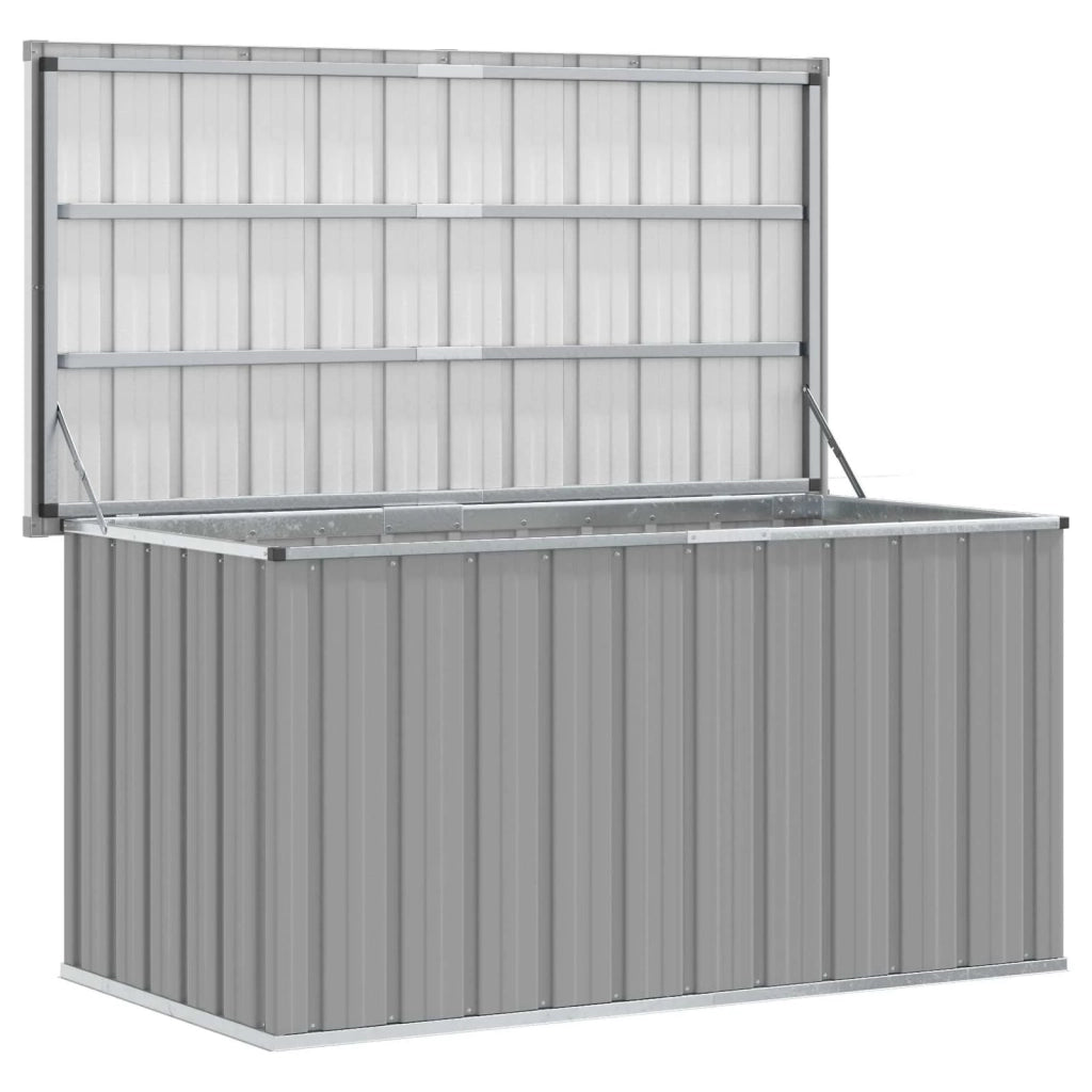 Baule da Giardino Grigio 129x67x65 cm 46262