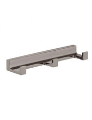 Gancio triplo NIL in metallo spazzolato ottone grigio 16x4,2x2,1 cm