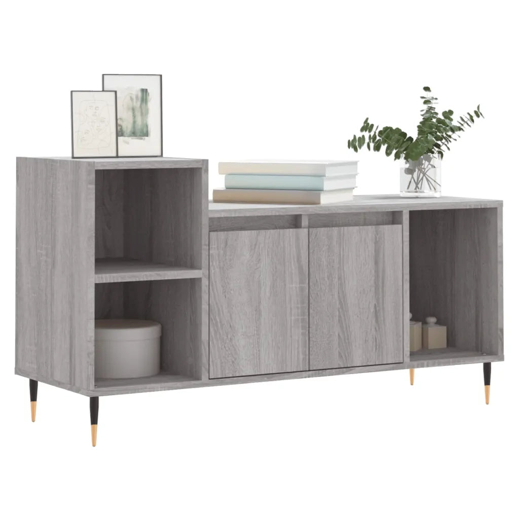 Mobile TV-Credenza TV-Console TV Grigio Sonoma 100x35x55 cm in Legno Multistrato 739197