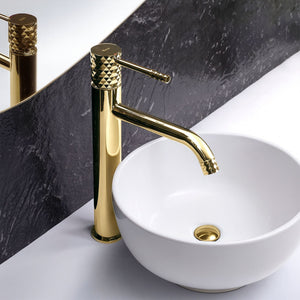 Rubinetto Da Lavabo Rea Lungo Diamond Gold High