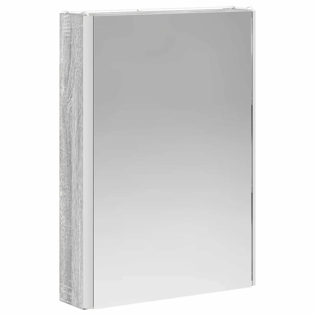 Mobiletto per specchio da bagno Grigio Sonoma