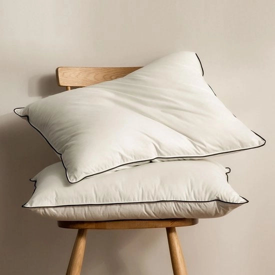 Set di 2 cuscini 40 x 80 cm - Biologici - Copertura in cotone morbido - Sostegno ottimale - Eccellente circolazione d'aria - Cuscini per letto