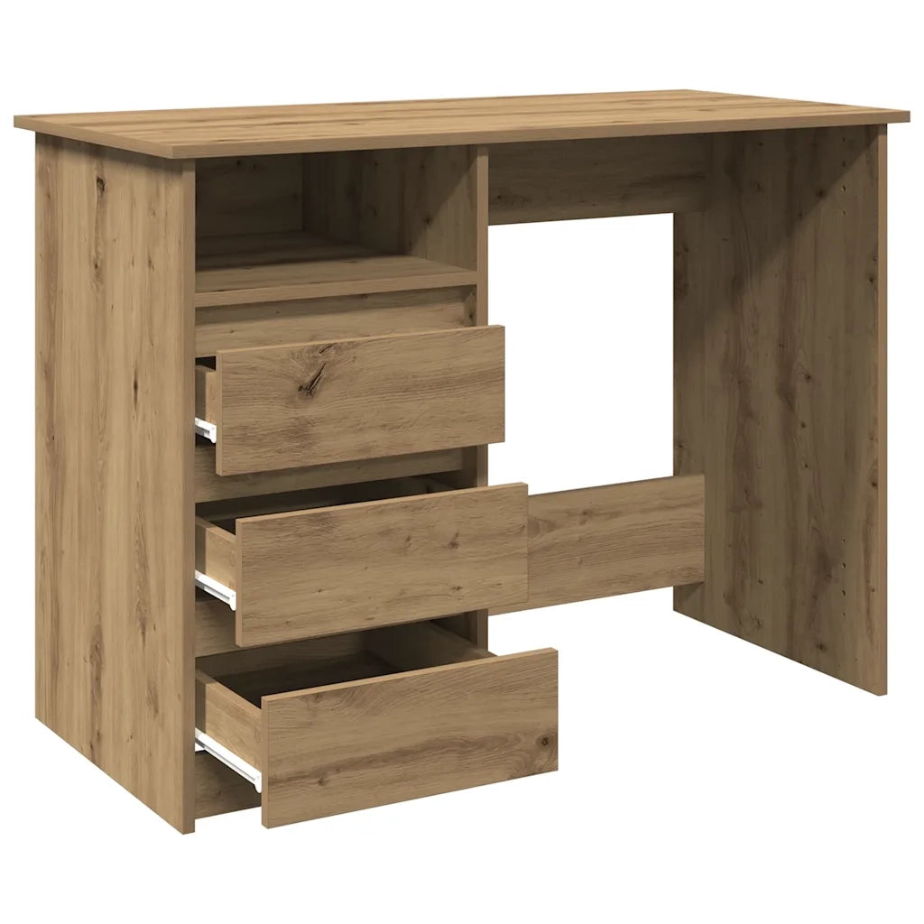 Scrivania Rovere Artigianale 102x50x75 cm in Legno Multistrato 860471