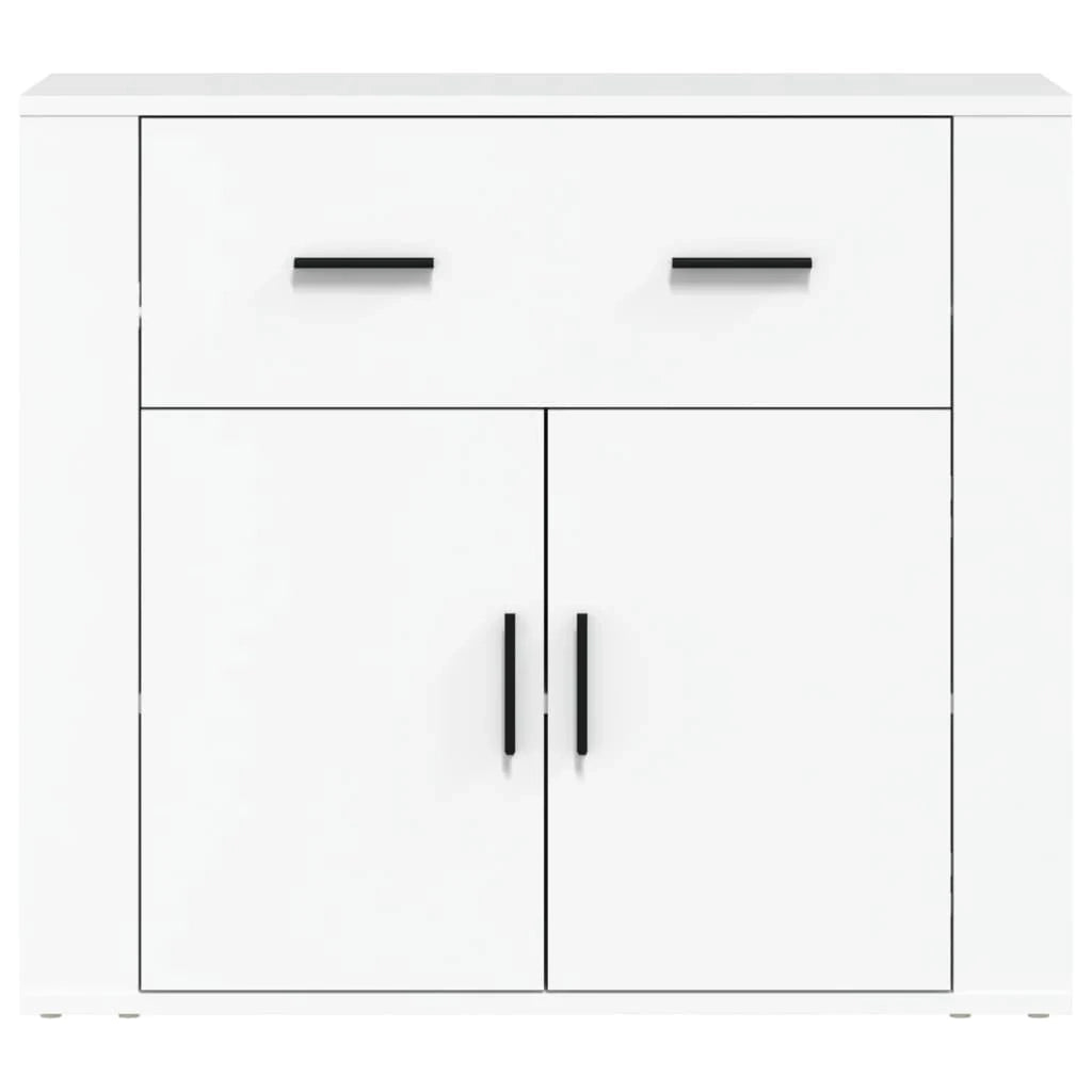 Buffet credenza cassettiera armadio mobile contenitore organizer per cucina soggiorno salotto 80 x 33 x 70 cm legno ingegnerizzato bianco 02_0030511