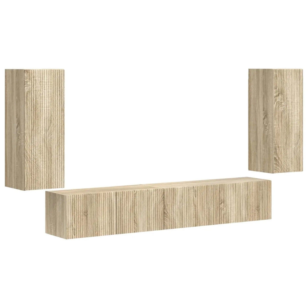 Set mobile TV 4 pcs Rovere Sonoma Legno multistrato