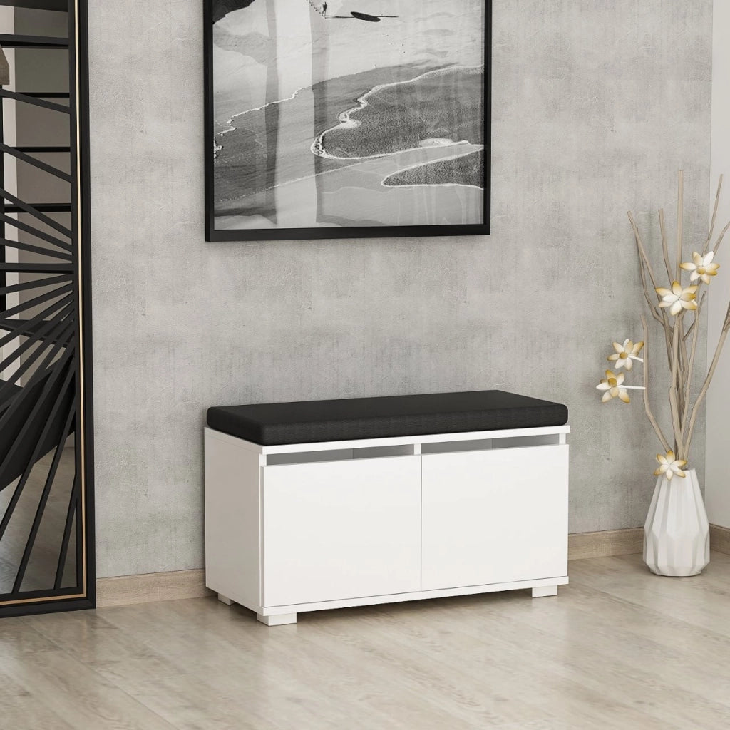 Scarpiera in legno "Drago" - 80 x 35 x 42 cm - Bianco