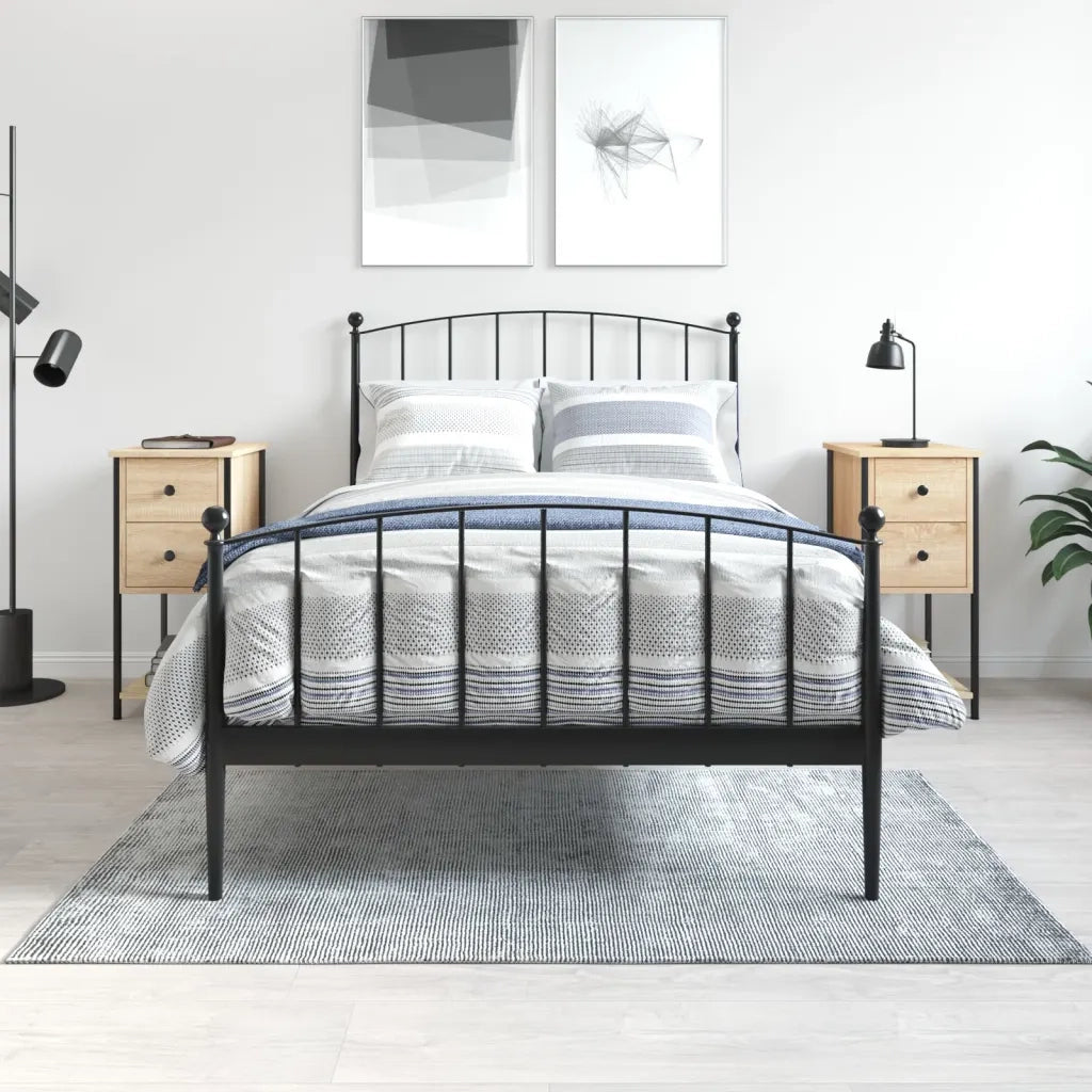 Set di 2 Comodini | Armadio da Notte | Mobiletto da notte Rovere Sonoma 32x42x70 cm in Legno Multistrato