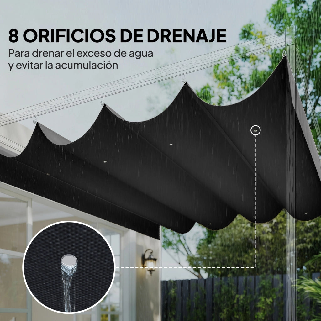 Telo da Giardino Retrattile 4x3,5 m ¨C Minimal ¨C Grigio