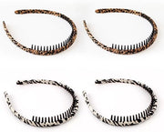 Set di 4 fascette per capelli in tessuto - accessori per capelli senza scivolare per abiti retro femminili alla moda