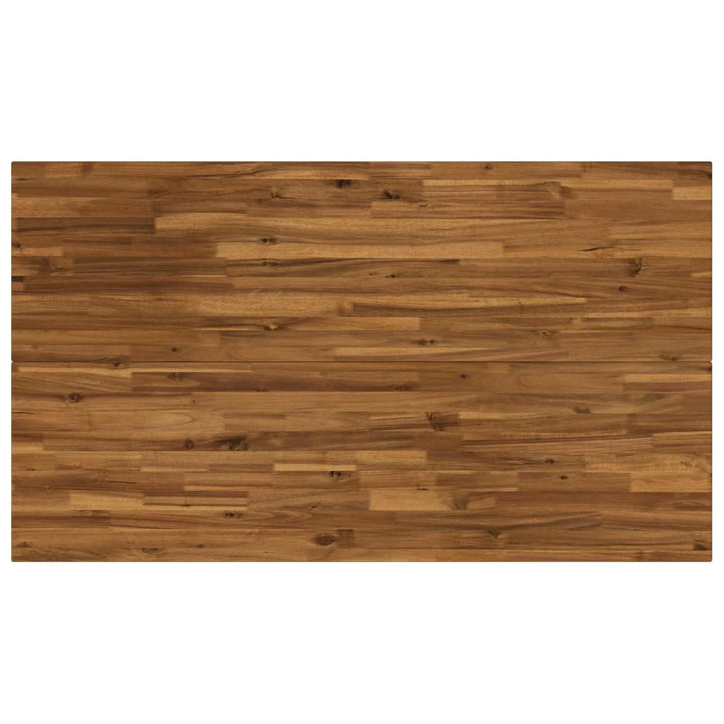 140 x 80 x 75 cm Legno di Acacia Massello Naturale e Caffè 937631