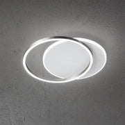Plafoniera Moderna Orbita Metallo Bianco Grigio Led 60W 3000K Dimmerabile Ip20