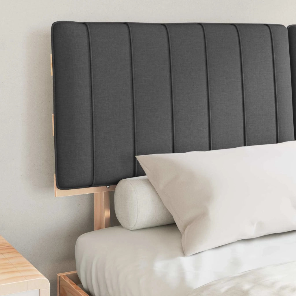 Letto con Testiera Rivestita Grigio scuro 150 x 200 cm 877480