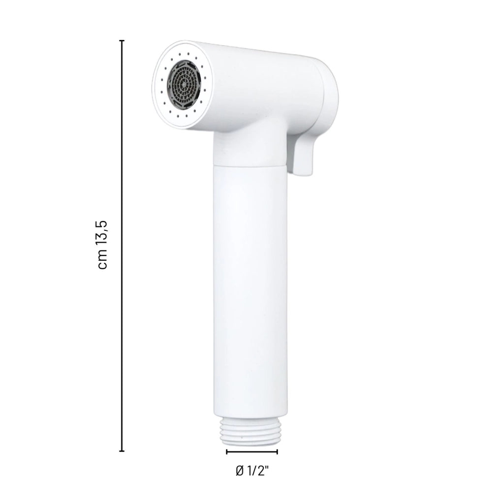 Idroscopino wc doccetta ottone portatile shutoff monogetto con leva ogomondo kit *** finitura- bianco opaco tondo, co...