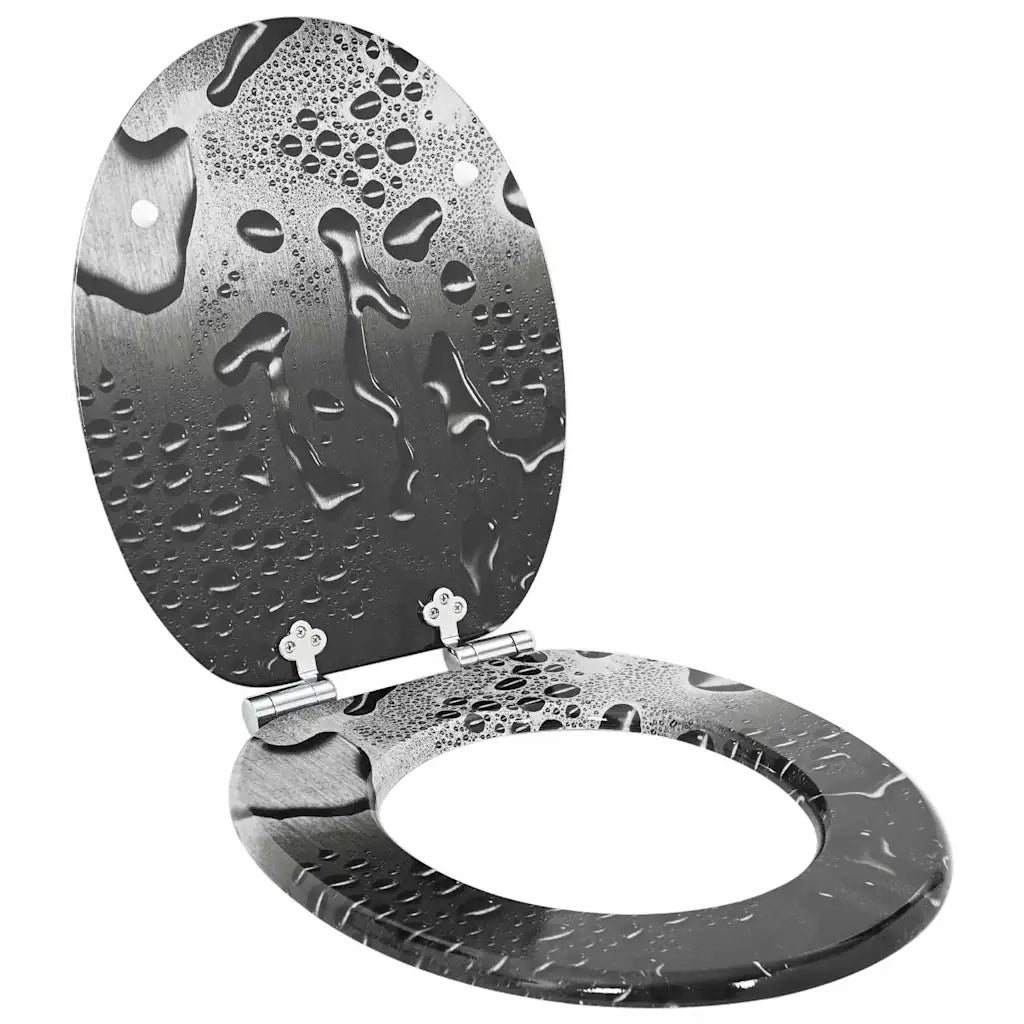 Sedile per toilette con chiusura morbida Grigio 44 x 38 cm 42027182