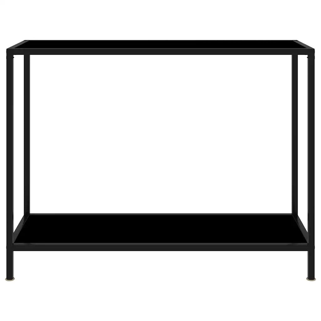 Tavolo Consolle | Tavolo d'Ingresso Nero 100x35x75 cm in Vetro Temperato
