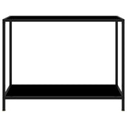 Tavolo Consolle | Tavolo d'Ingresso Nero 100x35x75 cm in Vetro Temperato
