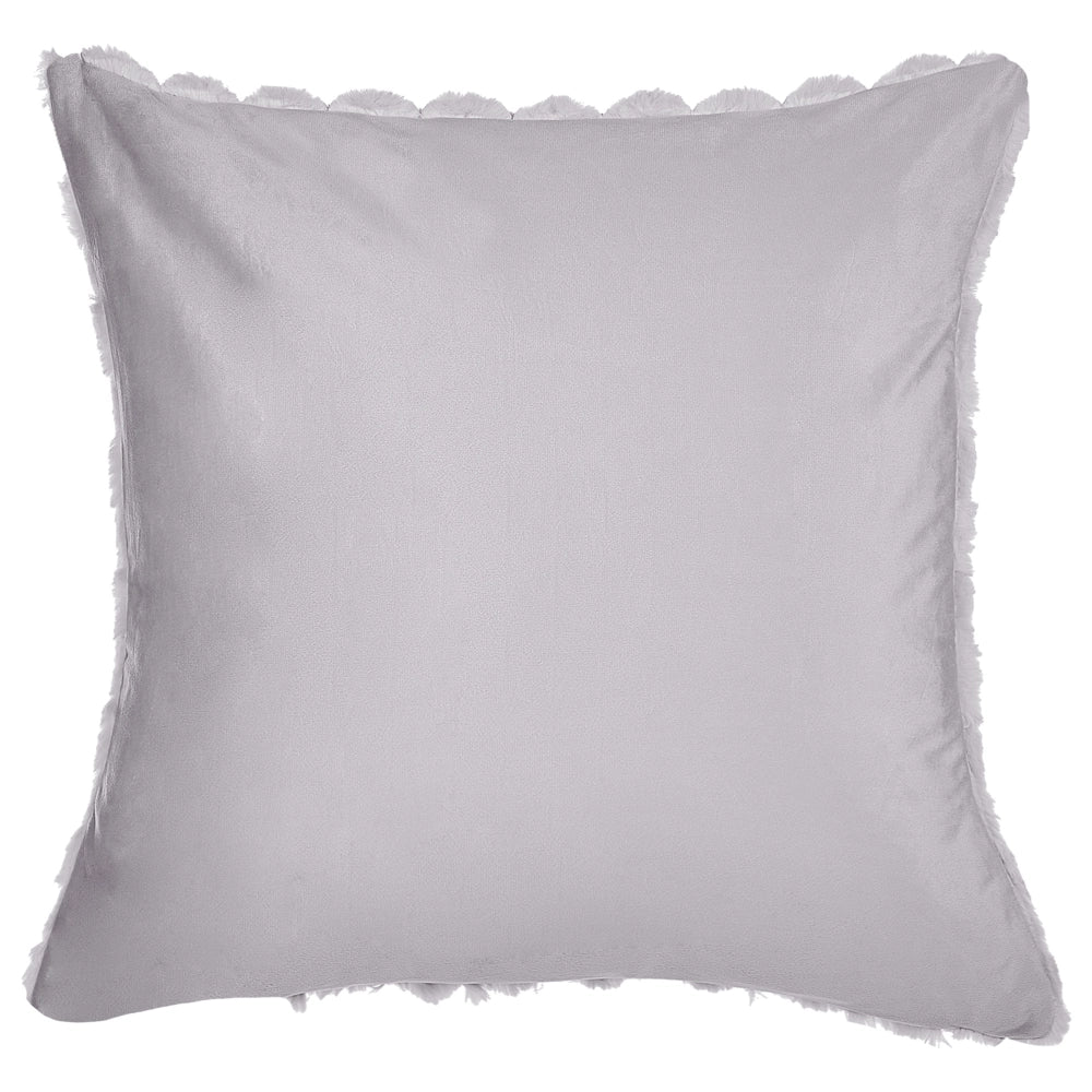 Set di 2 cuscini in ecopelle grigio chiaro con motivo a nido d'ape 43 x 43 cm soggiorno camera da letto
