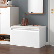 Panchina Portascarpe Degerfors con Cassetto 80x39x45 cm Bianco [en.casa]