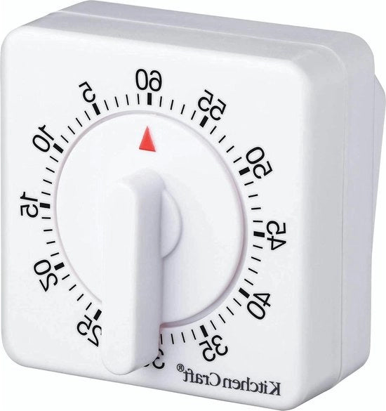 Cucina Analoga da 1 Ora - Timer Cucina - Cucina Orologio a Mano Bianco