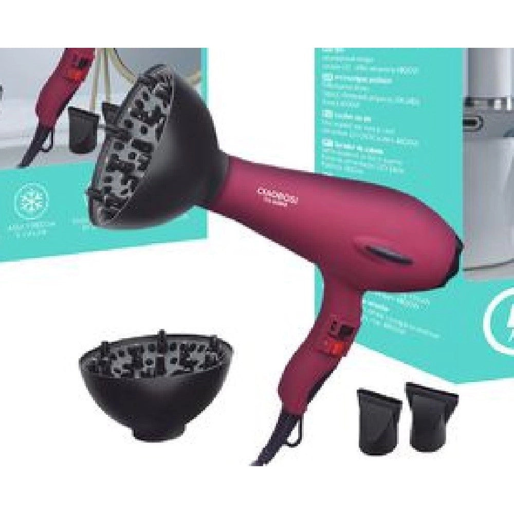 Trade Shop - Asciugacapelli Phon Professionale 4800w 2 Velocita' Beccucci Diffusore Tx-8080 -