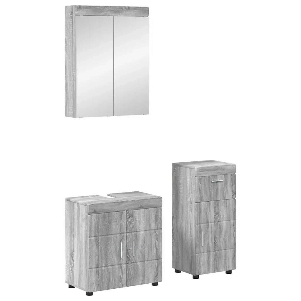 Set di mobili per il bagno con cassetto TULUM Grigio Sonoma 3398030